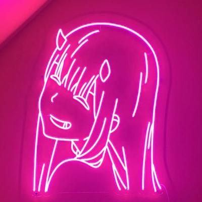 China OEM Service Wall Mounted/Hanging Anime Led Neon Sign Baby Girls Neon Sign Custom Room Wall Decoration for sale