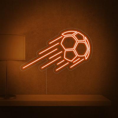 China Football Wall Mounted Shape Board Wall Decoration PVC Acrylic Neon Sign For Custom Wall Decoration for sale