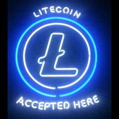 China Litecoin Neon Sign Wall Decoration Shop Logo Sign Business Retail Wall Mounted/Hanging Sign For Store Decoration for sale