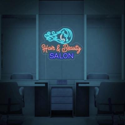 China Barber shop shop business logo wall mounted/hanging sign led neon sign logo for wall decoration lights for sale