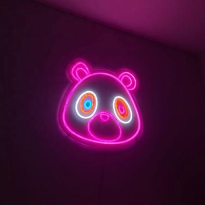 China Custom Wall Mounted/Hanging Neon Sign Babi Bear Neon Sign Light For Kids Bedroom Decoration for sale