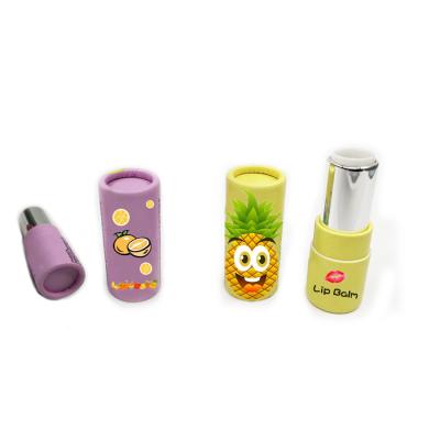 China Disposable Wholesale Custom Cylinder Paper Packaging Container Cardboard Tube For Cosmetics Lipstick Lip Balm for sale