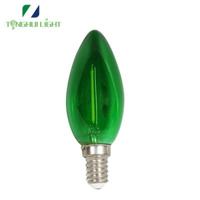 China New Popular Glass+Aluminum E12/E14/B15 Color Change Led Bulb C35 0.6W TUV With High Quality for sale