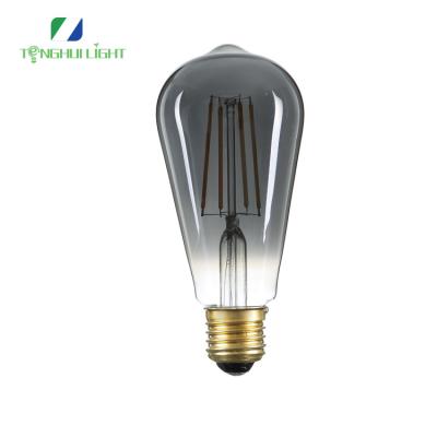 China Residential good quality E27 E26 B22 st64 st57 led filament bulb smoky bulb led vintage series for sale