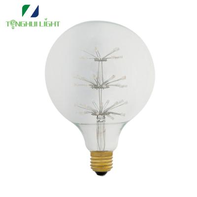 China Glass+Aluminum China supplier 2.5W vintage led starry fireworks bulb g125 best price for sale