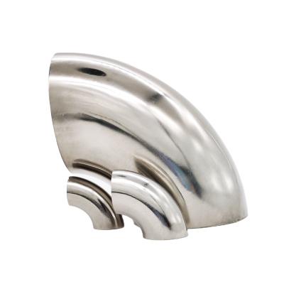 China 200series 300 series 400series 304 stainless steel 316l top quality 90 degree sanitary pipe fittings elbow for sale