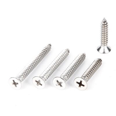 China China Factory Price Stainless Steel Flat Screw Round Head Self Tapping Screw for sale