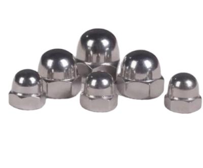 China Retail Industry 316 Stainless Steel Thread Hex Dome Flange Cover Nut Stainless Steel Raw Cap Nut for sale