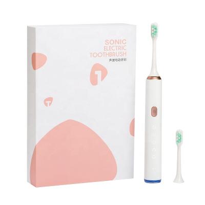 China Powful White Color 5 Modes Rechargeable Vibrating Brushing Automatic Ultrasonic Electric Toothbrush for sale