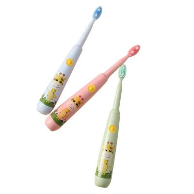 China Customized Cute Rechargeable 3 Logo Printing Optional Brushing Modes Waterproof Rechargeable Smart Electric Sonic Toothbrush For Kids for sale