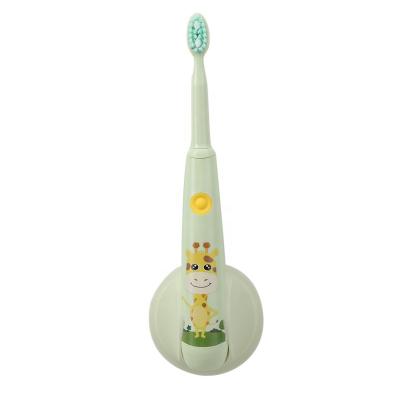 China Rechargeable Sucked On Wall Or Glass Electric Automatic Soft Sonic Toothbrush For Kids 3 Optional Brushing Modes for sale