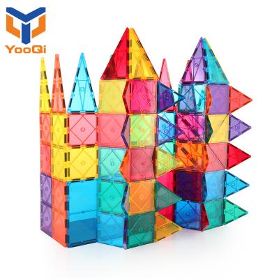 China Cartoon Magnetic Building Blocks Toy Magnetic Tiles YQ Building Kit Preschool Educational Set for sale