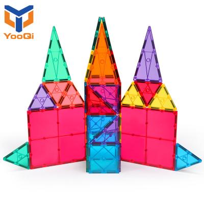 China 3D Toy Montessori Material Kids Educational Toys Magnetic Tiles Plastic Magnetic Blocks Building Block Magnetic 3d Puzzle for sale