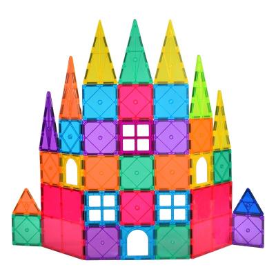 China Toy Kid Gift Magnetic Construction Blocks Toy Educational Kids Games Plastic Magnetic Tiles Building Set for sale