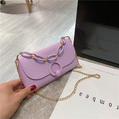 China 2022 Fashion Handbags Popular Leather Women Small Bag Cell Phone Chain Bags for sale