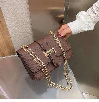 China 2021 Multifunctional Goal Stone Pattern Fashionable Small Ladies Clip Handbags Mini Shoulder Bag Retro Chain Casual Shoulder Bag The Retro for sale