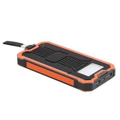 China Amazon Hot Selling Mobile Portable Universal Solar Panel Charging Charger 15000mah Solar Power Bank for sale