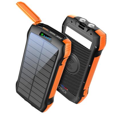 China Citicr Brand Capacity 20000mAh Large Capacity 20000mAh USB C Charger 3 USB C Solar Flashlight Super Wireless Waterproof IP67 High Speed ​​Solar Panel Charging for sale