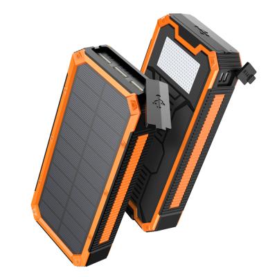 China 2020 New Arrival Large Capacity Charger 26800mAh Portable Solar Power Bank USB C PD 18W Fast Charger With Ultra Bright Flashlight for sale