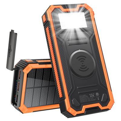 China New Arrival Support 18W Fast Charging Charger Solar Powerbank 2021 Palladium with 4 Outputs and Dual Inputs 30000mAh Solar Power Bank, for sale