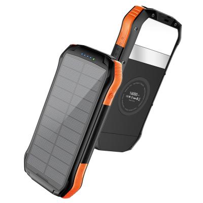 China High Speed ​​Type C Solar Panel Charging Solar Panel Charger 10000mAh16000mAh Single Crystal 1.8W Output Dual USB Input Waterproof Outdoor Camping Torch for sale