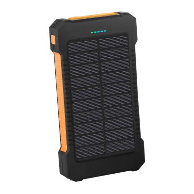 China Hot Sales Outdoor Solar Panel Charging Circuit Solar Power Camping Charger Waterproof Ultra Thin 8000mAh LED Flashlight For Iphone Samsung Tablet for sale