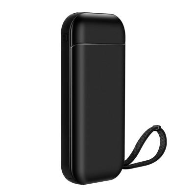 China Unique design support 2020 fast charging built with lightning small powerbank10000mAh portable cable power bank for sale