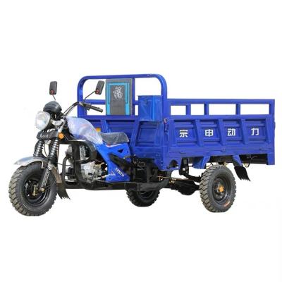 China 150 cc fuel cargo tricycle gasoline motorcycle water cooled agricultural tricycle with trolley for sale