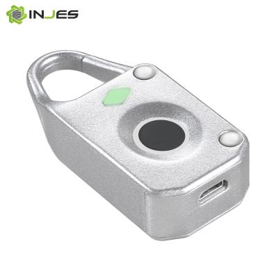 China Security Zinc Alloy Fashionable Small Size Bag And Luggage ID Biometric Lock Fingerprint Smart Padlock for sale