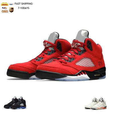 China High Quality Genuine Leather Rubber Oregon Blue Running X Basketball Shoes Runner Ducks Bluebird Mens Trainers Jumpman 5S UNC Sports Shoes for sale