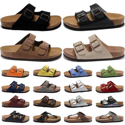 China Quick-Drying Designer Birkenstock Sandals Boston Clogs Slippers Mens Womens Slides Footbed Soft Suede Leather Buckle Strap Cork Shoes for sale