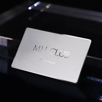 China High Quality White Silver Plated Europe Mirror Metal Business Card Membership Card for sale