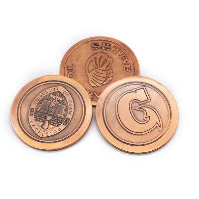 China Europe Souvenir Cheap Promotional Coin Brass Metal Challenge Coins for sale