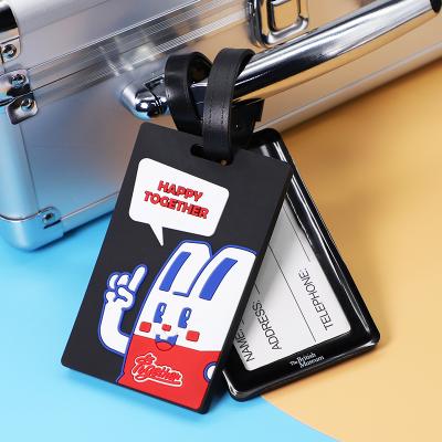 China Wholesale Custom Soft Silicone 3D PVC Soft Luggage Tag Cheap PVC Luggage Tags For Suitcases for sale