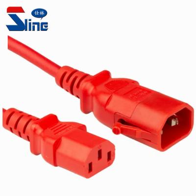 China Home Appliance Locking Data Center Cables IEC 60320 P-lock C14 to C13 Server Rack Power Cords Plug In PDU Power Leads Length Custom Color for sale