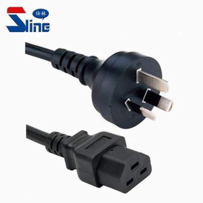 China Home Appliance Australia 3 Pin Plug To IEC 320 C21 Mains Cord Cable With Australian Mains Lead Comply AU SAA Certification for sale