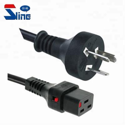 China Home Appliance China 3 Pin Plug To Lock IEC 320 C19 Power Cord Cable CCC Auto Female Approval for sale