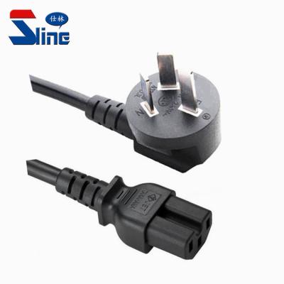 China Home Appliance China 3 Pin Plug To IEC 320 C15 Female Power Cord Cable With Chinese CCC Approval 10A 250V for sale