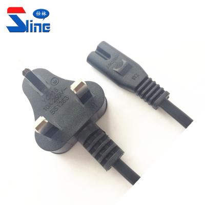 China BS 1363 British Standard Home Appliance Small Power Cord UK Plug To IEC 320 Figure C7 8 Mains Lead Cable With England ASTA Approval for sale