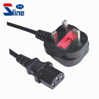 China UK Appliance Standard BS1363 and UK Fused Mains Cord Plug to IEC 320 C13 Lead Main Cable with England ASTA Certification for sale