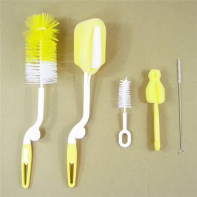 China 5pcs/set PP Bottle Brush Sponge Milk Cleaning Bottle Water Plastic Glass Cup Dummy Nipple Nipple Brushes for sale