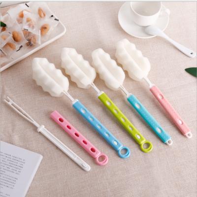 China BPA Free Adjustable Length Sponge Baby Bottle Brush for sale