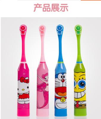 China Battery Operated Kids Baby Ware Electric Toothbrush Automatic Ultrasonic Waterproof Toothbrush for sale