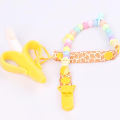 China Newborn Dummy Nipple Holder BPA Free Baby Pacifier Chain Baby Pacifier Clip for sale