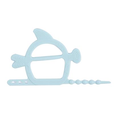 China Soft Toy Whale Wristband Baby Teether Silicone Teether Baby Teething Toys for sale