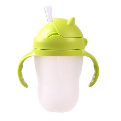 China Silicone Baby Bottle Feeding Baby Water Bottle With Drinking Straw 150ml; 250ml for sale