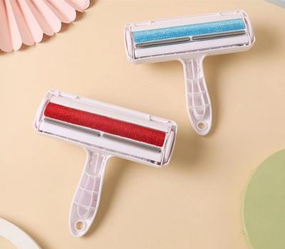 China Reusable Self-cleaning Stored Cat Hair Lint Roller Brush Pet Fur Dog Hair Remover for sale