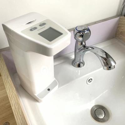 China Modern Capacity Display White ABS 200ml Free Mounted Automatic Liquid Soap Dispenser for sale