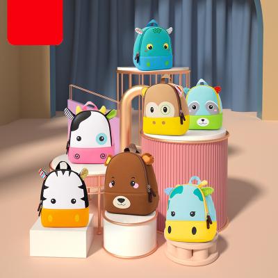 China Other Fashion Cute Animal Shape Cartoon Bag Plush Kindergarten Children Velvet Kids School Backpack Bag for sale