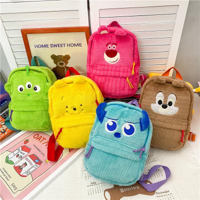 China Other Fashion Shape Cartoon Plush Bag Kindergarten Children Cute Velvet Animal Children School Backpack Bag for sale